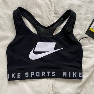 Nike sports bra, black white, size small NWT